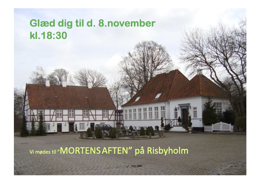 Invitation til MORTENS AFTEN d.8.november kl:18:30